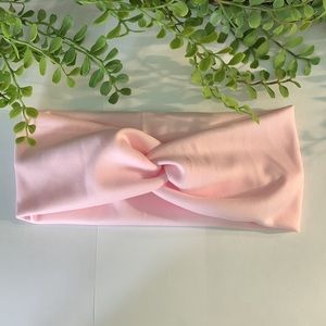 Light Pink Basic Knotted Stretchy Headband